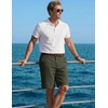COOFANDY Mens Shorts Casual 9″ Lightweight Cotton Comfort Stretch Dress Shots Summer Beach with Pockets(Green)