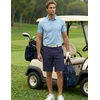 COOFANDY Mens Shorts Casual 9″ Lightweight Cotton Comfort Stretch Dress Shots Summer Beach with Pockets(Navy)