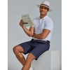 COOFANDY Mens Shorts Casual 9″ Lightweight Cotton Comfort Stretch Dress Shots Summer Beach with Pockets(Navy)