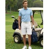 COOFANDY Mens Shorts Casual 9″ Lightweight Cotton Comfort Stretch Dress Shots Summer Beach with Pockets(White)