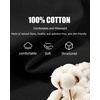 COOFANDY Mens V Neck T Shirts 100% Cotton Tee Shirt Plain Short Sleeve Casual Shirts(Black)