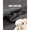 COOFANDY Mens V Neck T Shirts 100% Cotton Tee Shirt Plain Short Sleeve Casual Shirts(Grey)