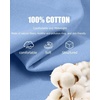 COOFANDY Mens V Neck T Shirts 100% Cotton Tee Shirt Plain Short Sleeve Casual Shirts(Light Blue)