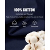 COOFANDY Mens V Neck T Shirts 100% Cotton Tee Shirt Plain Short Sleeve Casual Shirts(Navy Blue)