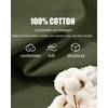 COOFANDY Mens V Neck T Shirts 100% Cotton Tee Shirt Plain Short Sleeve Casual Shirts(Olive Green)