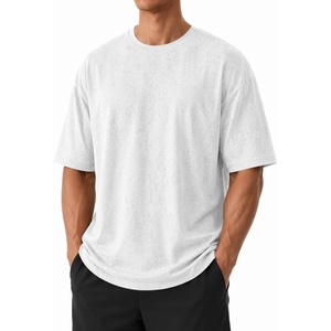 COOFANDY Mens Oversized T Shirt Loose Fit Vintage Washed Tee Casual Streetwear Unisex Short Sleeve Heavy Cotton Top(White)