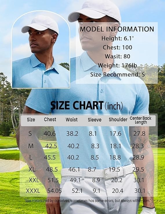 image:imageCOOFANDY Mens Polo Shirt Golf Quick Dry Performance Short Sleeve Moisture Wicking Athletic Polo Collared Tennis TShirtCrimson Red