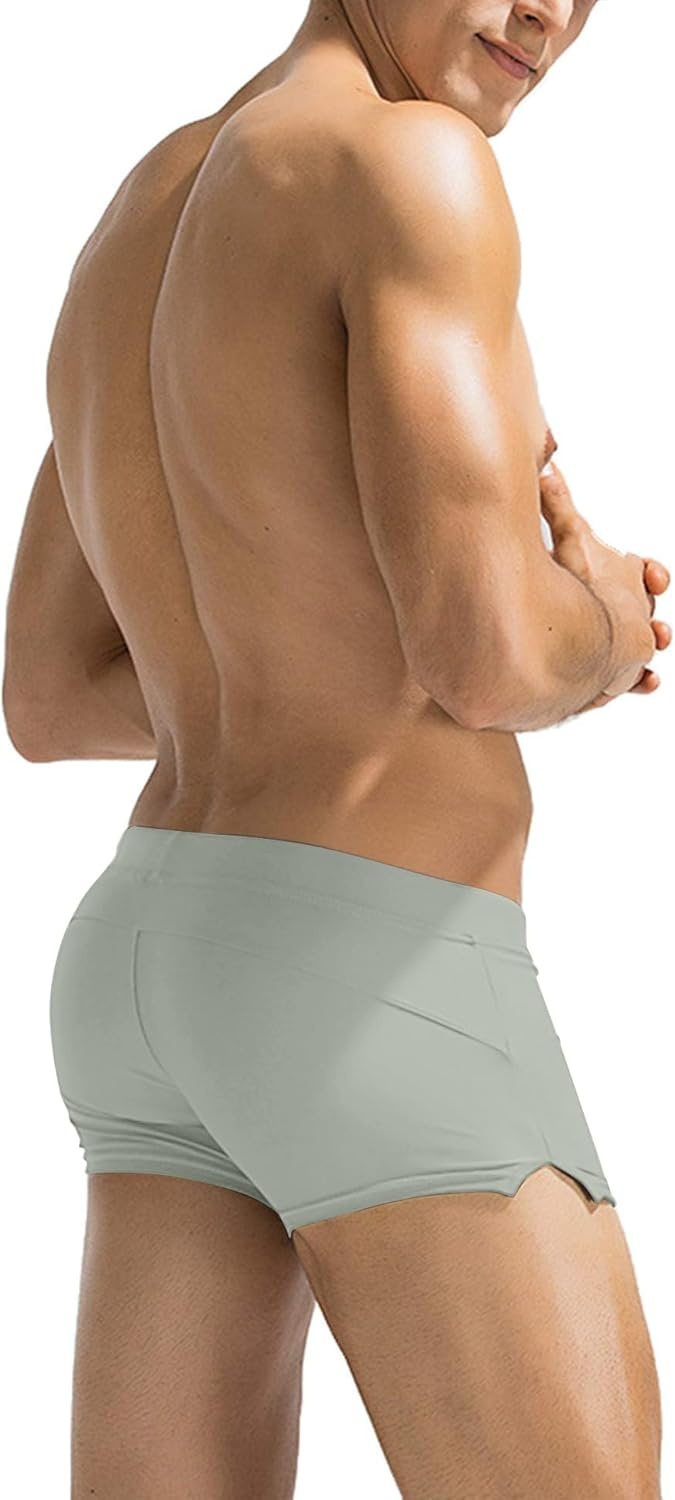 image:imageCOOFANDY Mens Swim Trunks Swimwear Bathing Suit Swim Brief Square Leg Board Short S3XLLight Green
