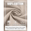 COOFANDY Men’s Casual Button Down Shirts Long Sleeve Cotton Beach Wedding Shirt Summer Linen Shirt for Men(Light Khaki)