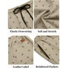 COOFANDY Men’s Casual Shorts Cotton Elastic Waist Drawstring Shorts Lightweight Summer Beach Shorts(Coconut Tree Light Khaki)