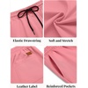 COOFANDY Men’s Casual Shorts Cotton Elastic Waist Drawstring Shorts Lightweight Summer Beach Shorts(Pink)