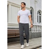 COOFANDY Men’s Classic Fit Dress Pants Expandable Waist Suit Pant Pleated Front Slacks(Dark Grey)