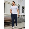 COOFANDY Men’s Classic Fit Dress Pants Expandable Waist Suit Pant Pleated Front Slacks(Navy Blue)