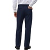 COOFANDY Men’s Classic Fit Dress Pants Expandable Waist Suit Pant Pleated Front Slacks(Navy Blue)