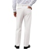 COOFANDY Men’s Classic Fit Dress Pants Expandable Waist Suit Pant Pleated Front Slacks(White)