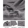 COOFANDY Mens Polo Shirts Short Sleeve Casual Summer Polo Tee Classic Collared Golf Stylish Tops(Grey)