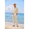 COOFANDY Linen Sets For Men 2 Piece Button Down Shirt Long Sleeve And Casual Beach Drawstring Waist Pants Summer Outfits
