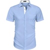 COOFANDY Men’s Dress Shirt Wrinkle Free Regular Fit Stretch Short Sleeve Button Down Shirts