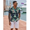 COOFANDY Mens Hawaiian Shirt Short Sleeve Floral Button Down Shirts Tropical Summer Beach Shirts
