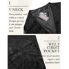 COOFANDY Men’s Paisley Vests Victorian Steampunk Gothic Suit Vest Slim Fit V-Neck Tuxedo Waistcoat(Black)
