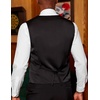 COOFANDY Men’s Paisley Vests Victorian Steampunk Gothic Suit Vest Slim Fit V-Neck Tuxedo Waistcoat(Gold)