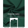 COOFANDY Mens Stretch Dress Shirts Long Sleeve Button Down Shirt Regular Fit Formal Business Shirts(Dark Green)
