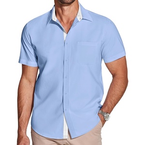 COOFANDY Men’s Dress Shirt Wrinkle Free Regular Fit Stretch Short Sleeve Button Down Shirts