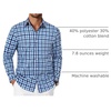 COOFANDY Mens Long Sleeve Button Down Shirts Wrinkle Free Dress Shirts Slim Fit Cotton Plaid Shirt(Blue Gingham)