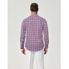 COOFANDY Mens Long Sleeve Button Down Shirts Wrinkle Free Dress Shirts Slim Fit Cotton Plaid Shirt(Blue Red Gingham)