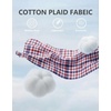 COOFANDY Mens Long Sleeve Button Down Shirts Wrinkle Free Dress Shirts Slim Fit Cotton Plaid Shirt(Blue Red Gingham)