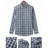 COOFANDY Mens Long Sleeve Button Down Shirts Wrinkle Free Dress Shirts Slim Fit Cotton Plaid Shirt(Dark Green Plaid)