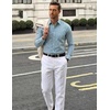 COOFANDY Mens Long Sleeve Button Down Shirts Wrinkle Free Dress Shirts Slim Fit Cotton Plaid Shirt(Green Yellow Plaid)