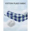 COOFANDY Mens Long Sleeve Button Down Shirts Wrinkle Free Dress Shirts Slim Fit Cotton Plaid Shirt(Navy Blue Green Plaid)
