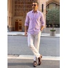COOFANDY Mens Long Sleeve Button Down Shirts Wrinkle Free Dress Shirts Slim Fit Cotton Plaid Shirt(Red Blue Gingham)