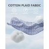 COOFANDY Mens Long Sleeve Button Down Shirts Wrinkle Free Dress Shirts Slim Fit Cotton Plaid Shirt(White Blue Plaid)