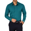 COOFANDY Mens Dress Shirts Wrinkle Free Long Sleeve Button Down Shirts Formal Business Shirt(Lake Blue)