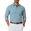 COOFANDY Mens Long Sleeve Button Down Shirts Wrinkle Free Dress Shirts Slim Fit Cotton Plaid Shirt(Green Yellow Plaid)