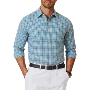 COOFANDY Mens Long Sleeve Button Down Shirts Wrinkle Free Dress Shirts Slim Fit Cotton Plaid Shirt(Green Yellow Plaid)