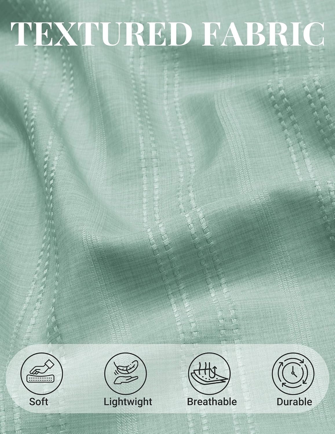 image:imageCOOFANDY Mens Casual Button Down Shirts Short Sleeve Summer Beach Textured ShirtsIce Green