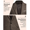 COOFANDY Men’s Blazer Casual Sport Coats Slim Fit Lightweight Sports Jacket | One Button Suit Jacket,Linen Blazer,Plaid Blazer, Shoulder Pads(Brown)