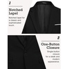 COOFANDY Men’s Blazer Casual Sport Coats Slim Fit Lightweight Sports Jacket | One Button Suit Jacket,Linen Blazer,Plaid Blazer, Shoulder Pads(Dark Black)