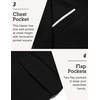 COOFANDY Men’s Blazer Casual Sport Coats Slim Fit Lightweight Sports Jacket | One Button Suit Jacket,Linen Blazer,Plaid Blazer, Shoulder Pads(Dark Black)