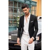COOFANDY Men’s Blazer Casual Sport Coats Slim Fit Lightweight Sports Jacket | One Button Suit Jacket,Linen Blazer,Plaid Blazer, Shoulder Pads(Dark Black)