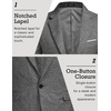 COOFANDY Men’s Blazer Casual Sport Coats Slim Fit Lightweight Sports Jacket | One Button Suit Jacket,Linen Blazer,Plaid Blazer, Shoulder Pads(Grey)