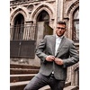 COOFANDY Men’s Blazer Casual Sport Coats Slim Fit Lightweight Sports Jacket | One Button Suit Jacket,Linen Blazer,Plaid Blazer, Shoulder Pads(Grey)