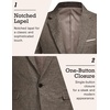 COOFANDY Men’s Blazer Casual Sport Coats Slim Fit Lightweight Sports Jacket | One Button Suit Jacket,Linen Blazer,Plaid Blazer, Shoulder Pads(Khaki)