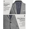 COOFANDY Men’s Blazer Casual Sport Coats Slim Fit Lightweight Sports Jacket | One Button Suit Jacket,Linen Blazer,Plaid Blazer, Shoulder Pads(Linen Gray)