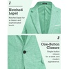 COOFANDY Men’s Blazer Casual Sport Coats Slim Fit Lightweight Sports Jacket | One Button Suit Jacket,Linen Blazer,Plaid Blazer, Shoulder Pads(Mint Green)