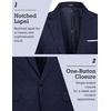 COOFANDY Men’s Blazer Casual Sport Coats Slim Fit Lightweight Sports Jacket | One Button Suit Jacket,Linen Blazer,Plaid Blazer, Shoulder Pads(Navy Blue)