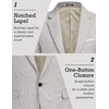 COOFANDY Men’s Blazer Casual Sport Coats Slim Fit Lightweight Sports Jacket | One Button Suit Jacket,Linen Blazer,Plaid Blazer, Shoulder Pads(Sky Grey)